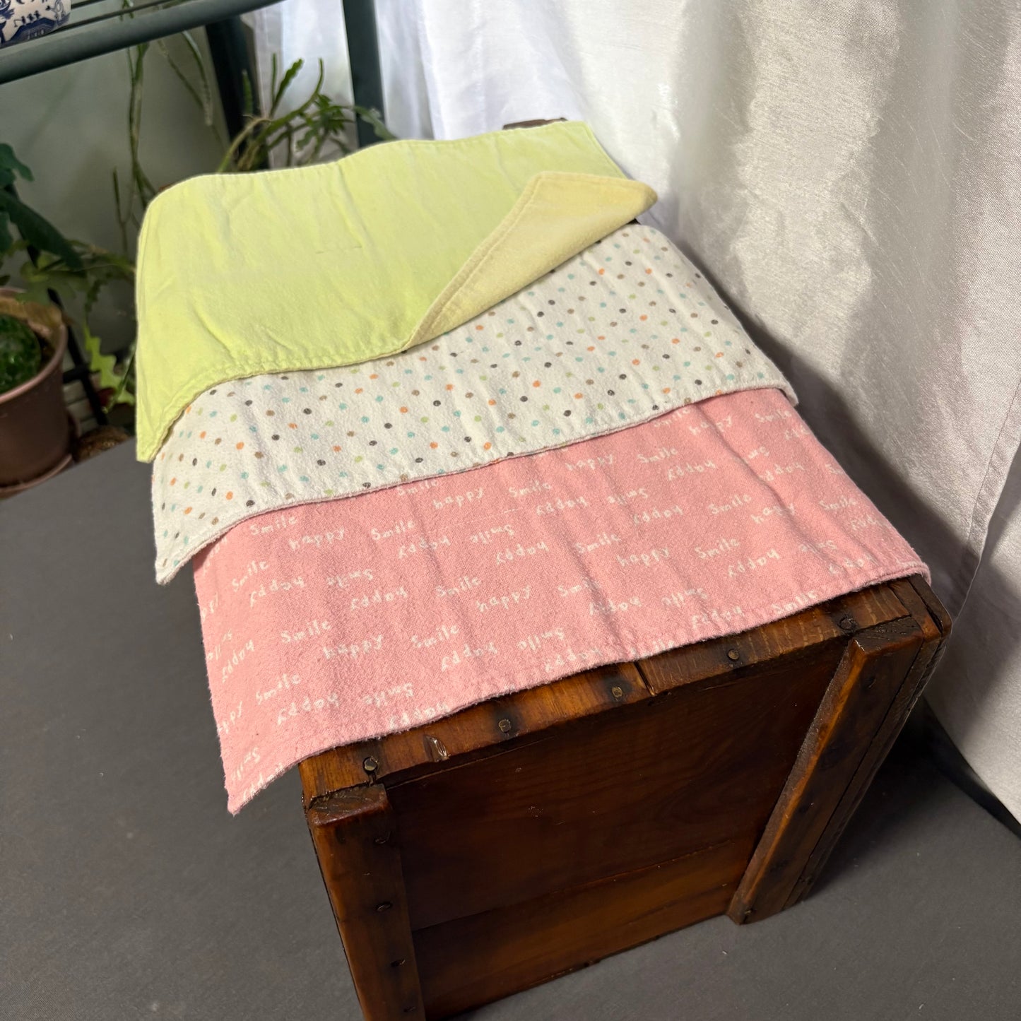 Pink+Green+Polka Dots Baby Burp Cloth Bundle