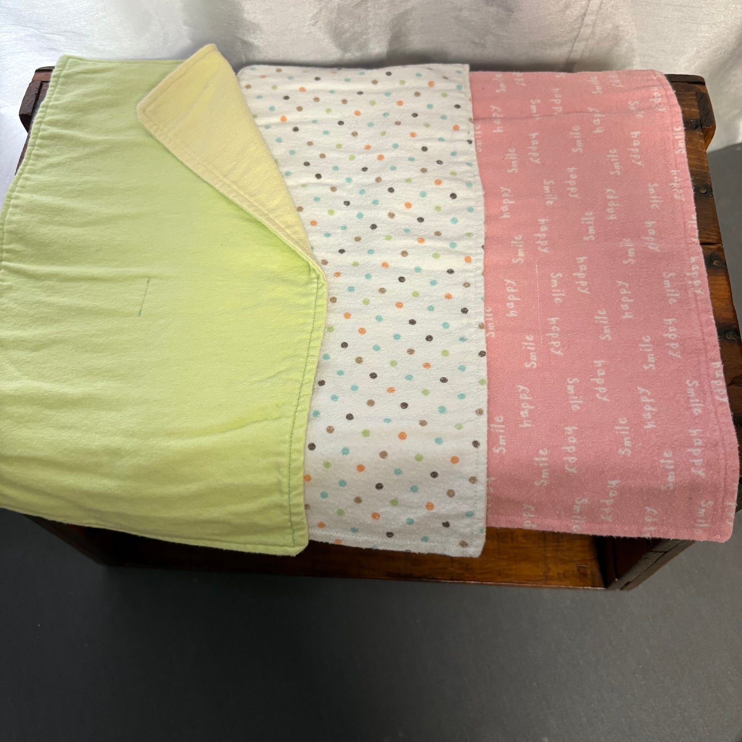 Pink+Green+Polka Dots Baby Burp Cloth Bundle