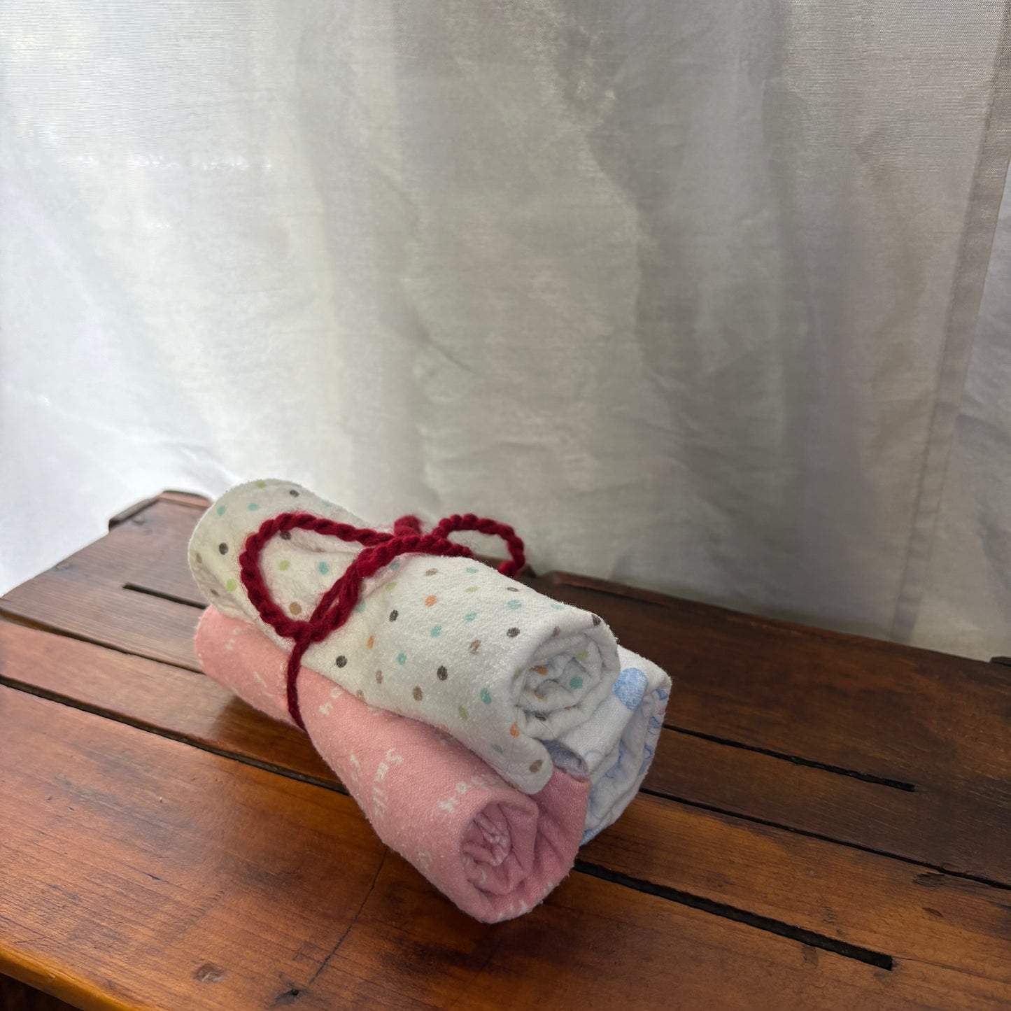 Polka Dots+Pink+Bunnies Baby Burp Cloth Bundle