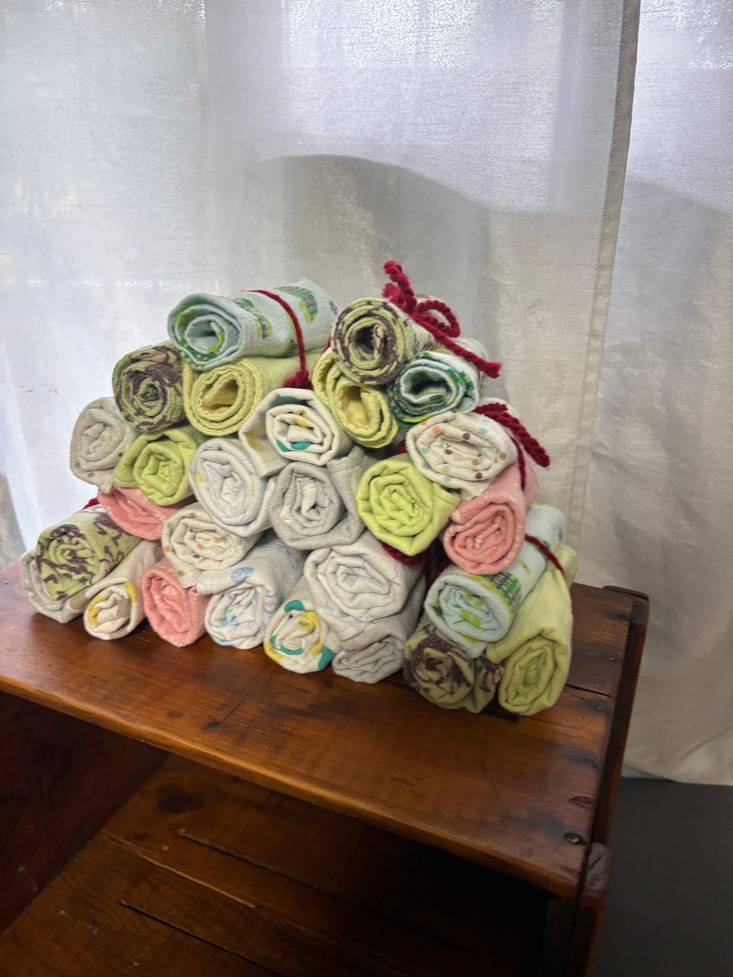 Turtle+Monkey+Green Baby Burp Cloth Bundle