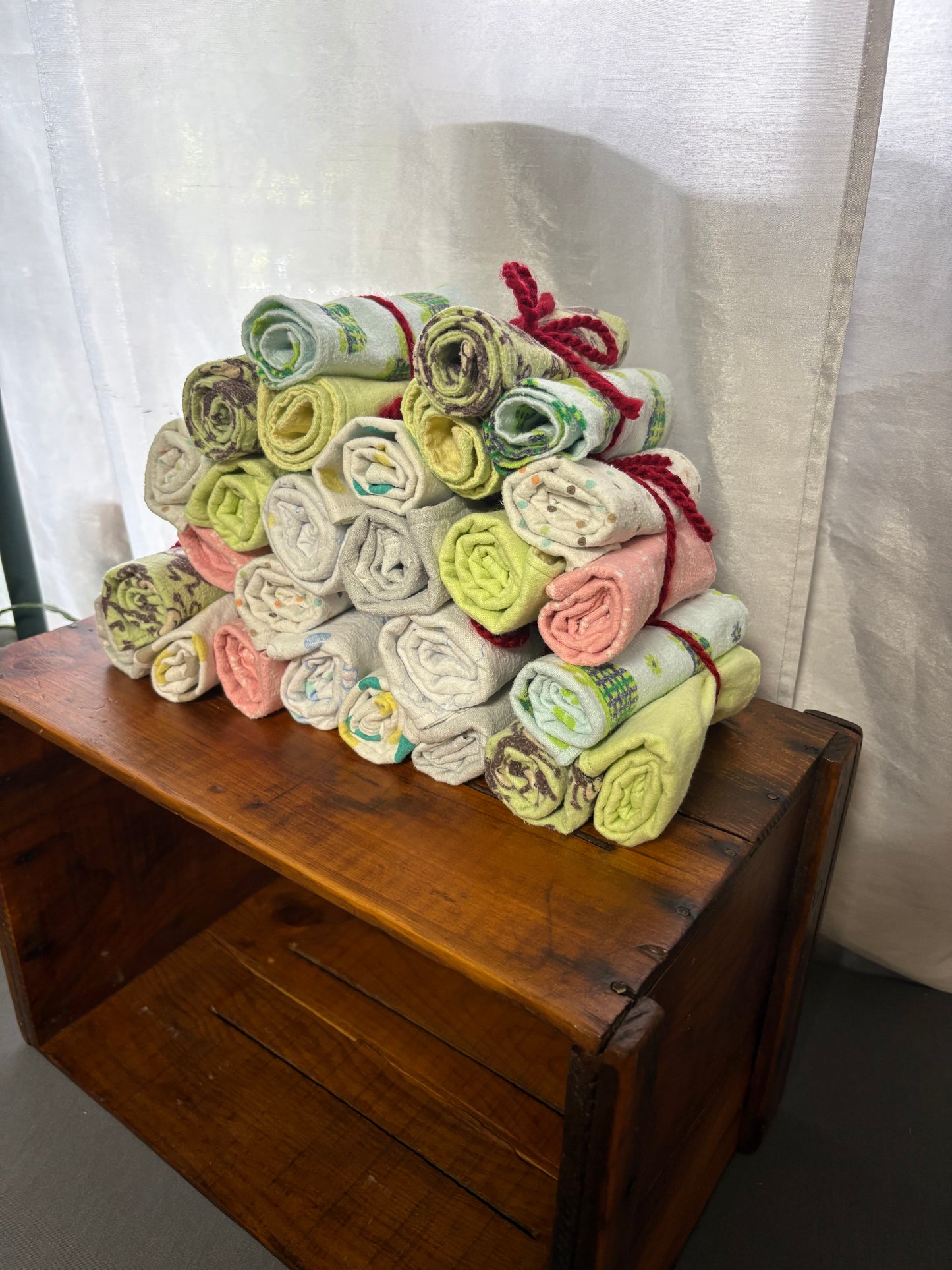 Polka Dots+Pink+Bunnies Baby Burp Cloth Bundle