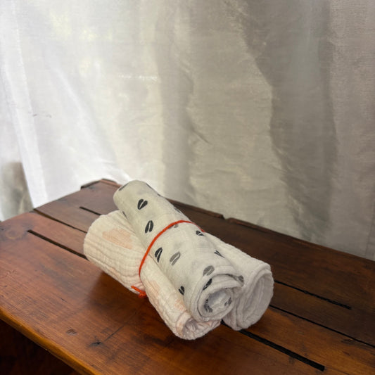 Clouds+Hedgehog Baby Burp Cloth Bundle