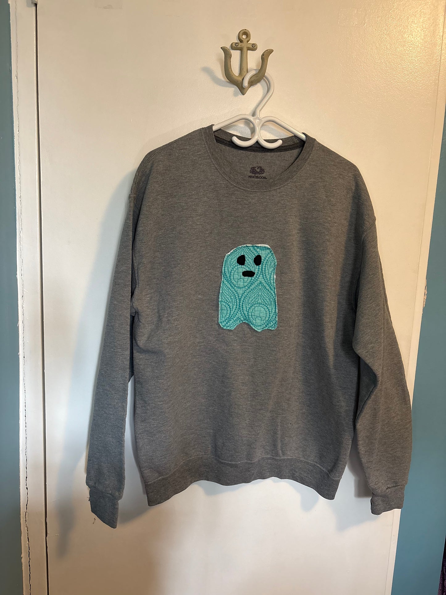 XL Turquoise Ghostie Sweater