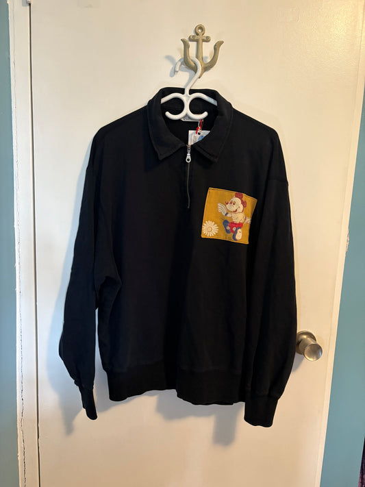 M Dark Navy Vintage Mickey Quarter Zip