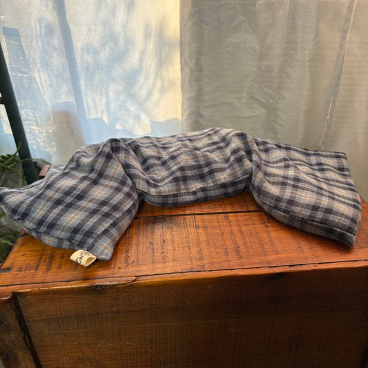 Blue Plaid Long Heat Pad