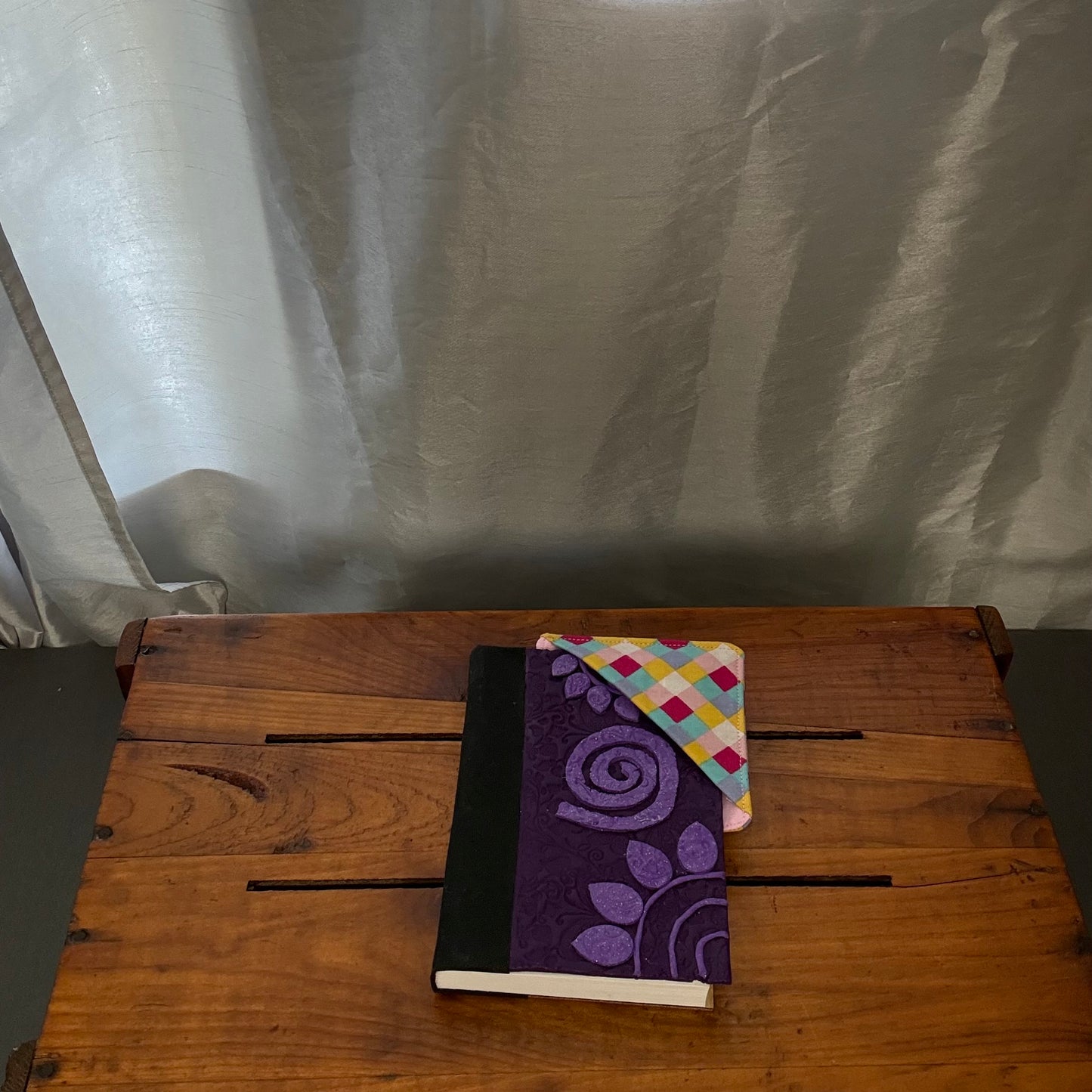 Pink Checker Bookmark