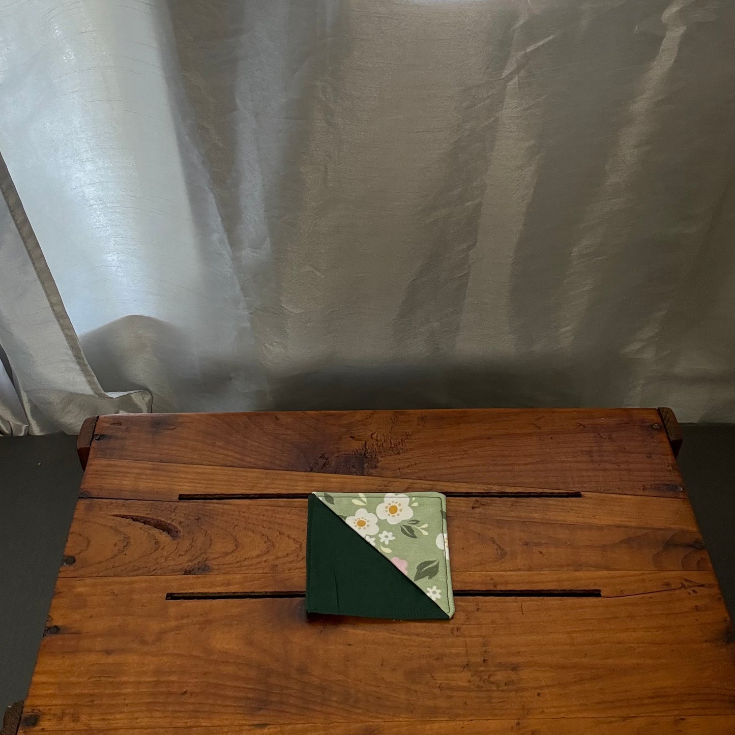 Dark Green Floral Bookmark