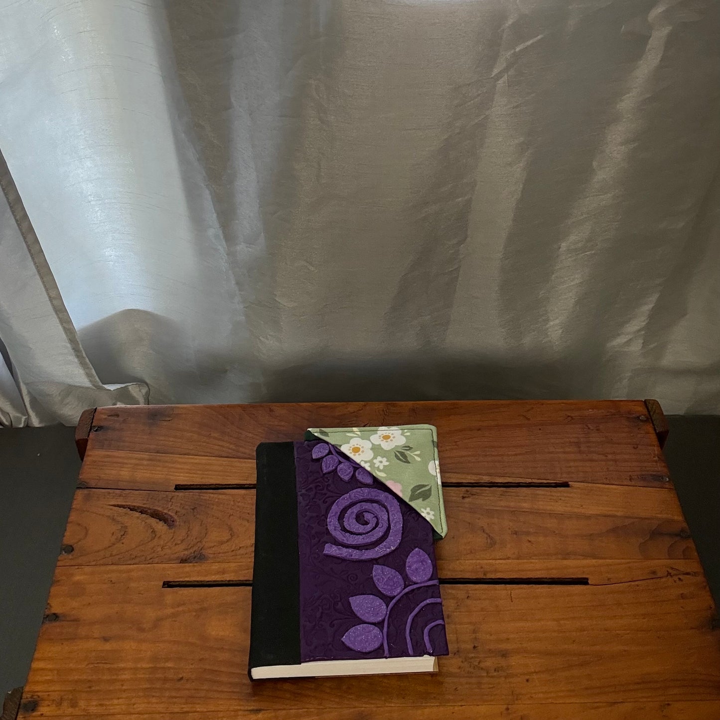 Dark Green Floral Bookmark