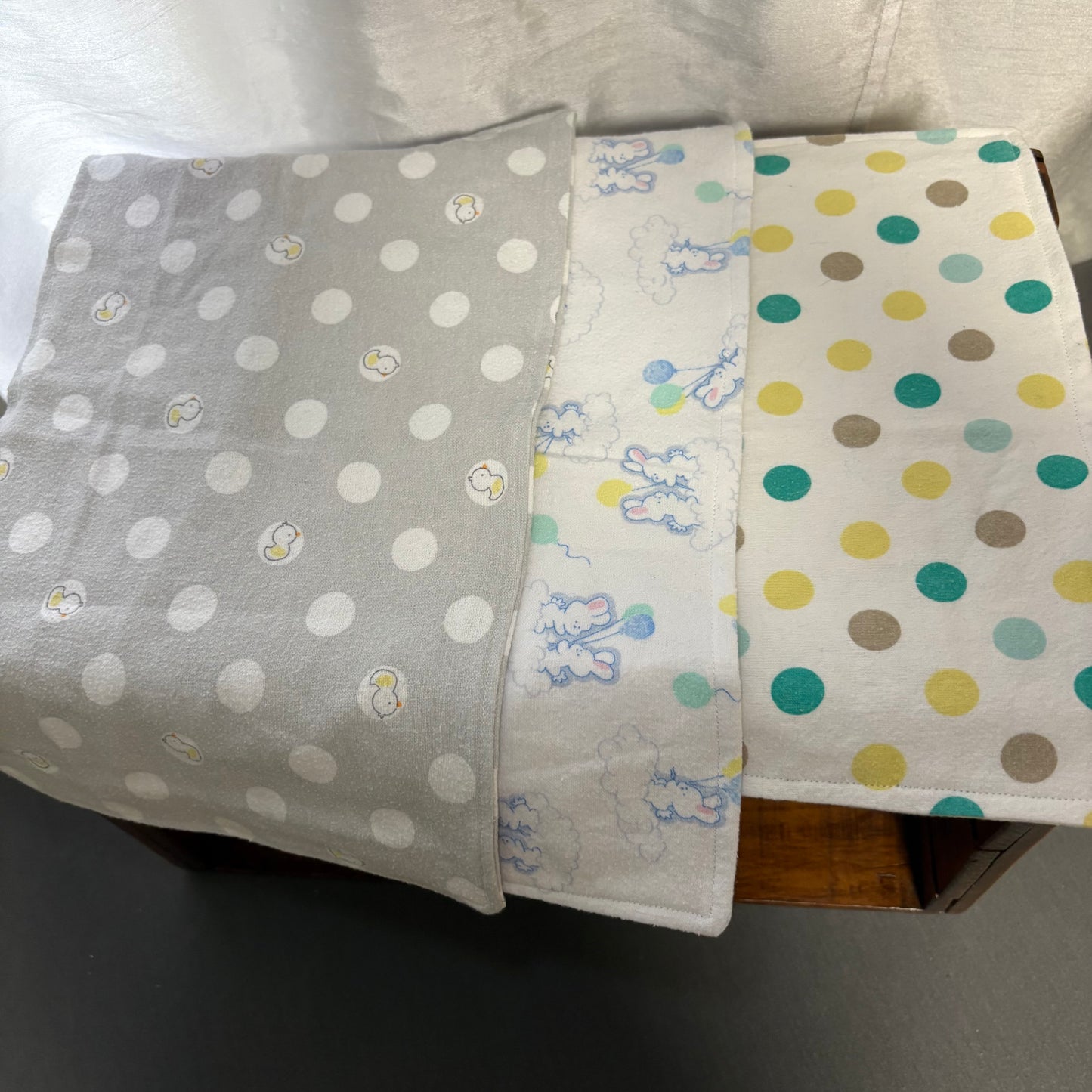 Polka Dots+Ducks+Bunnies Baby Burp Cloth Bundle